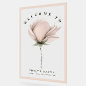 Winterwarmte Single Big Floral Wedding Welkom Acryl Bord (Hoek)