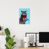 Winterwasbeer met Bluebird Poster (Thuiskantoor)
