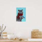 Winterwasbeer met Bluebird Poster (Keuken)