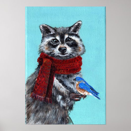 Winterwasbeer met Bluebird Poster (Voorkant)