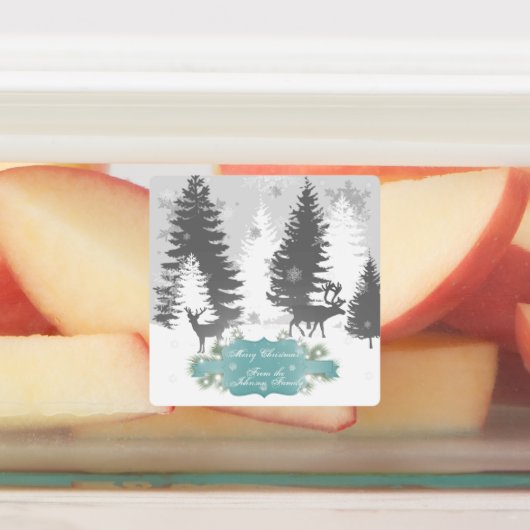 winterwaslabel - Blauwgroen Labels (Aangebracht)