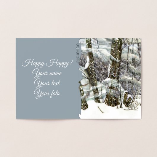 Winterwaterschilderij Folie Kaarten (Binnen)