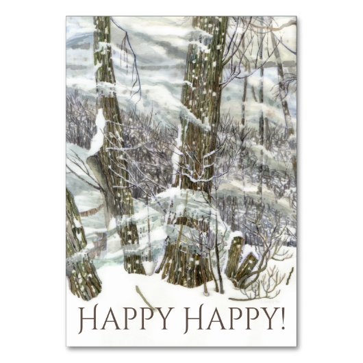 Winterwaterschilderij Kaart (Voorkant)