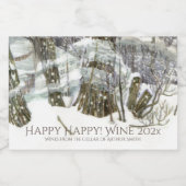 Winterwaterschilderij Sparkling Wijnetiket (Enkel label)