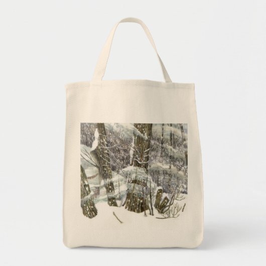 Winterwaterschilderij Tote Bag (Voorkant)