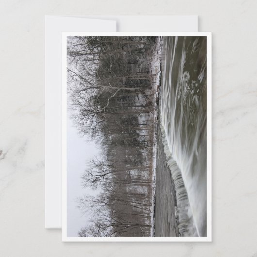 Winterwaterval Feestdagenkaart (Voorkant)