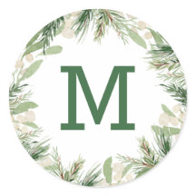 WinterWaterverf Floral Monogram