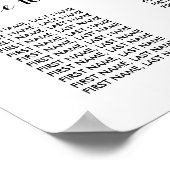 WinterWaterverf Floral Wedding Zitten op tafel Poster (Hoek)