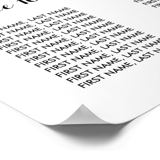 WinterWaterverf Floral Wedding Zitten op tafel Poster (Hoek)