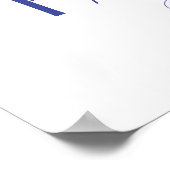 WinterWaterverf Stork Favors Baby shower Poster (Hoek)