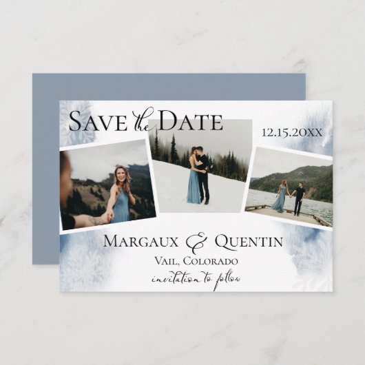 WinterWaterverf Was foto sparen de datum Aankondiging (Voorkant / Achterkant)