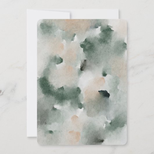 WinterWaterverf Witte bloemen en Lijst Kaart (Achterkant)