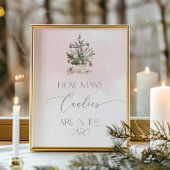Winterwazige roze Raad Hoeveel snoepjes Poster