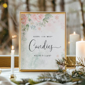 Winterwazige roze Raad Hoeveel snoepjes Poster