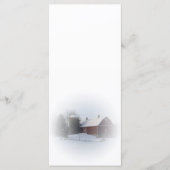 winterweddenschap met sneeuw en barijn programmakaart (Voorkant)