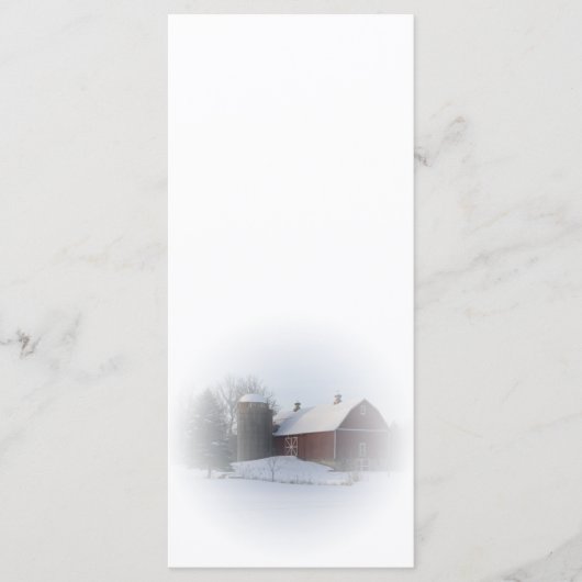 winterweddenschap met sneeuw en barijn programmakaart (Voorkant)