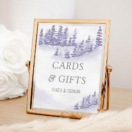 Winterweddenschap Waterverf Lavender Kaarten & Gif Poster