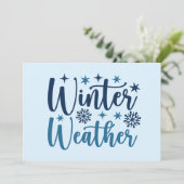 Winterweer - Besneeuwde typografie voor de feestda Kaart (Staand voorkant)