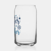 Winterweer - Snowy Holiday Typography Blikvorm Glas (Links)