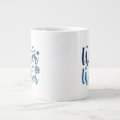 Winterweer - Snowy Holiday Typography Grote Koffiekop (Voorkant)