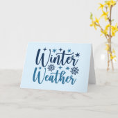 Winterweer - Snowy Holiday Typography Kaart (Gele Bloem)