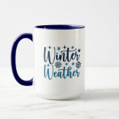 Winterweer - Snowy Holiday Typography Mok (Links)
