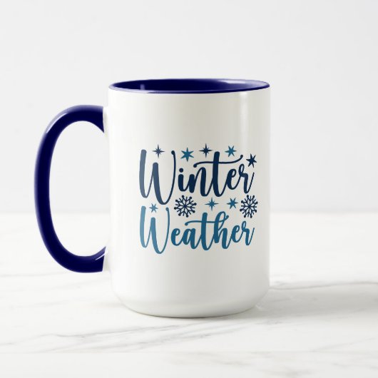 Winterweer - Snowy Holiday Typography Mok (Links)