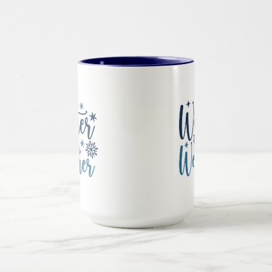 Winterweer - Snowy Holiday Typography Mok (Midden)