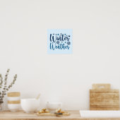 Winterweer - Snowy Holiday Typography Poster (Keuken)