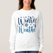 Winterweer - Snowy Holiday Typography Trui (Voorkant)