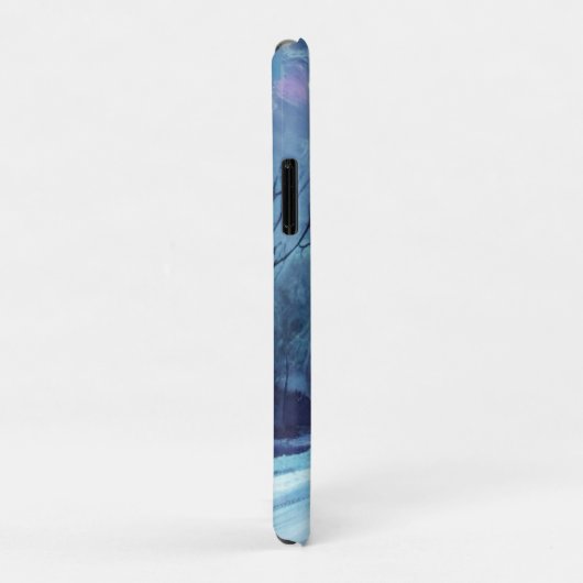 Winterweg bij schemering met kale bomen Case-Mate iPhone case (Achterkant/rechts)