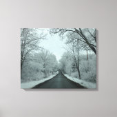 Winterweg Canvas Afdruk (Voorkant)