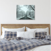 Winterweg Canvas Afdruk (Insitu (Slaapkamer))