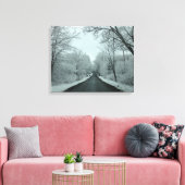 Winterweg Canvas Afdruk (Insitu (Woonkamer))
