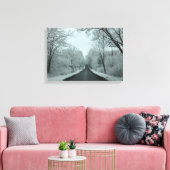 Winterweg Canvas Afdruk (Insitu (Woonkamer))