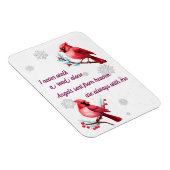 Winterweg kardinalen uit de hemel magneet (Rechterzijde)