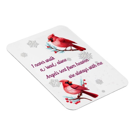 Winterweg kardinalen uit de hemel magneet (Rechterzijde)