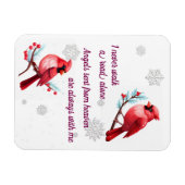 Winterweg kardinalen uit de hemel magneet (Horizontaal)