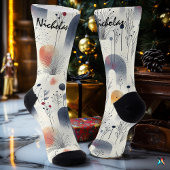 Winterweide Sokken in blauw, wit en perzik