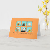 Winterwensen Dieren in Windows Kaart (Gele Bloem)