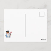 Winterwensen kerstgenoomblauw en wit briefkaart (Achterkant)