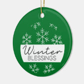 Winterwensen - Kerstornament Keramisch Ornament (Links)