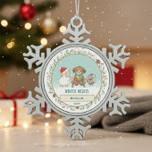 Winterwensen Tin Sneeuwvlok Ornament