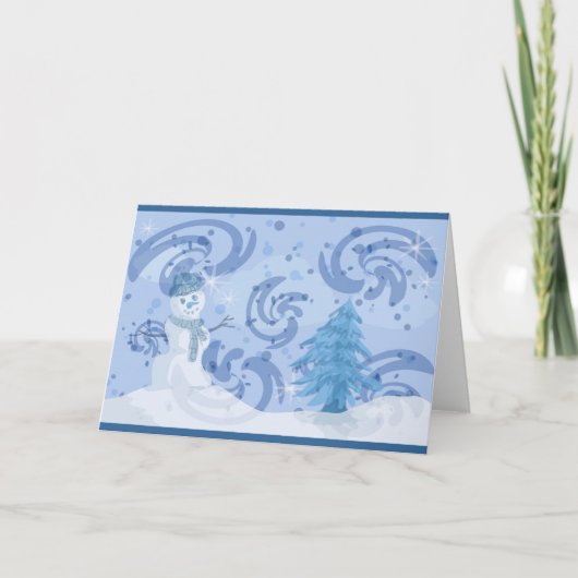winterwerveling feestdagen kaart (Voorkant)