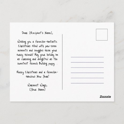 winterwhiskers Wonderland Briefkaart (Achterkant)