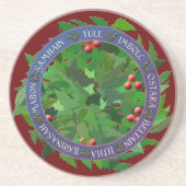 Winterwiel van het Jaar Zandsteen Onderzetter (Voorkant)