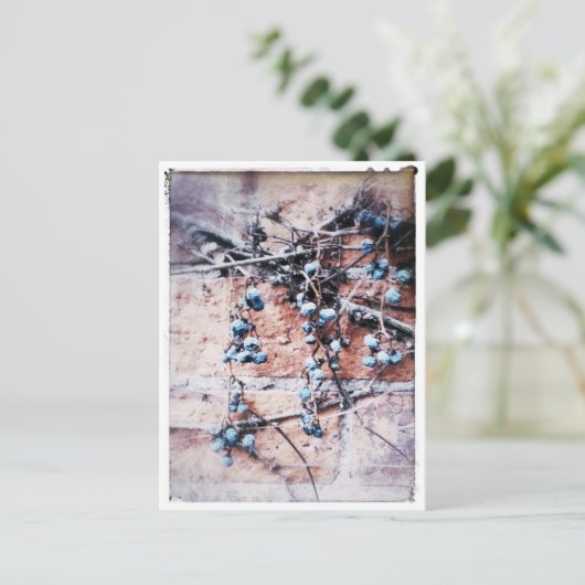 Winterwijn en bessen briefkaart (Staand voorkant)