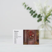 Winterwinkel - geperst voor de feestdagen visitekaartje (Staand voorkant)