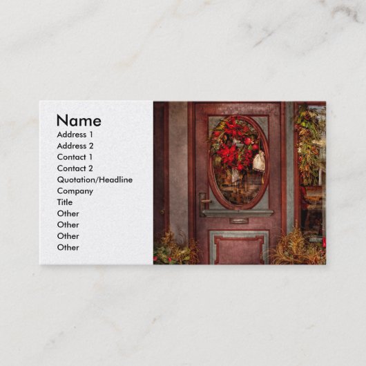 Winterwinkel - geperst voor de feestdagen visitekaartje (Voorkant)