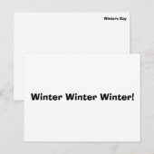 Winterwinter Briefkaart (Voorkant / Achterkant)